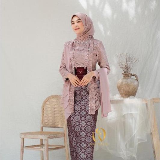 Kebaya Modern Wisuda Kondangan Baju Couple Lamaran Kutubaru Laksmi Polos Atasan Pesta Remaja