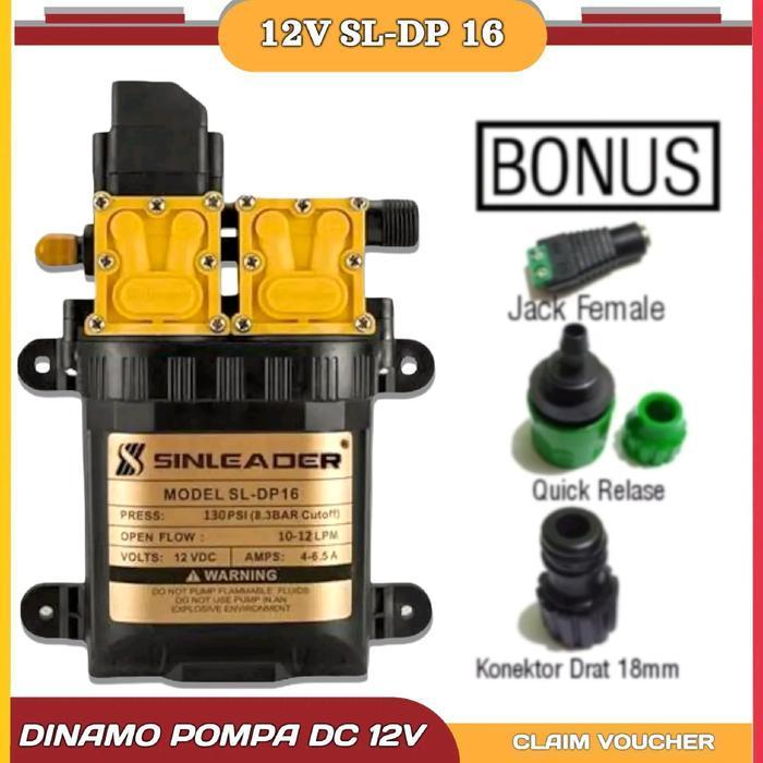 Dinamo Pompa Dc 12V  Dual Pump / Dinamo Pompa Steam / Dinamo Pompa Sprayer /Paket Steam Cuci Origina
