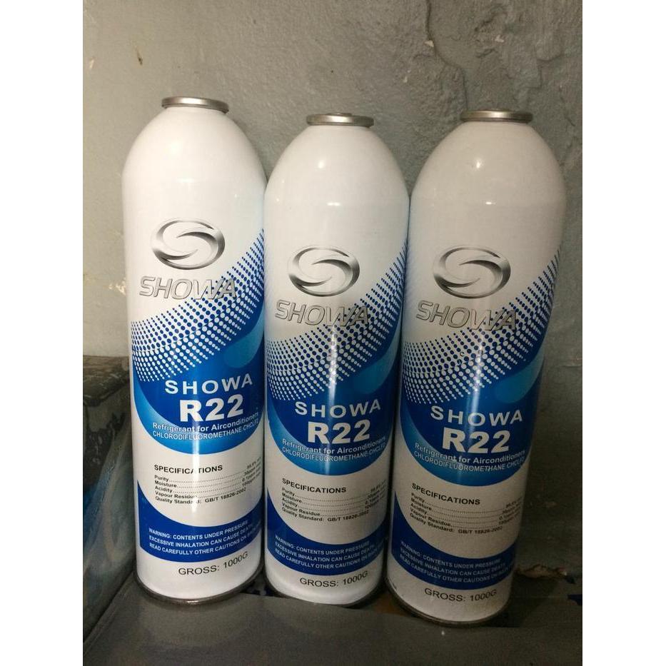 Freon R22 Kaleng Showa Original Refrigrant Ac R 22 Tabung Can Isi 1 Kg Original Dan Terpercaya