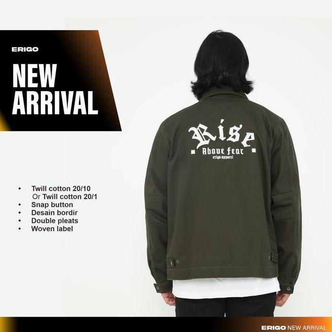 Lazzbuina - Erigo Field Jacket Gentry Olive Jaket Lapangan Outdoor Unisex