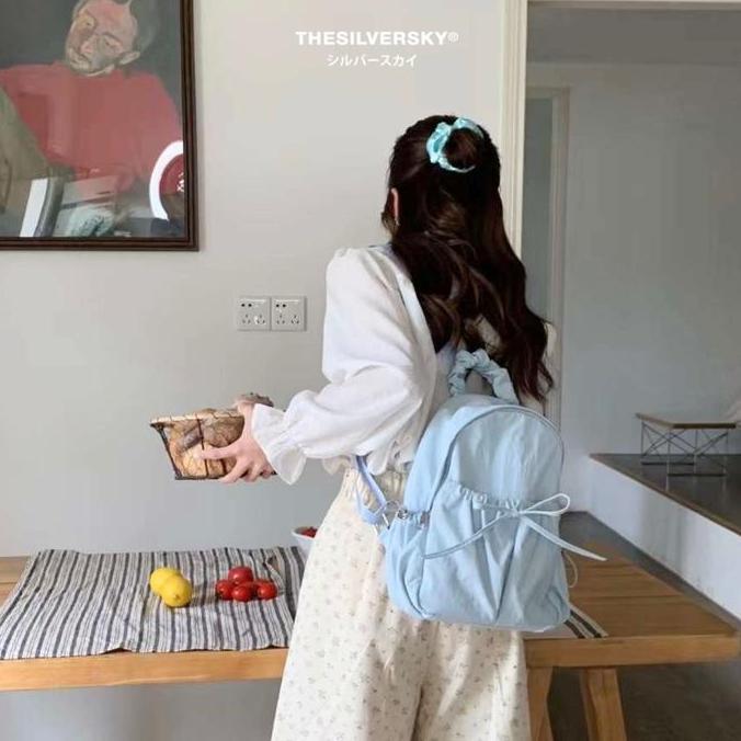 Thesilversky Kumo Scrunchy Backpack | Ransel Aesthetic Bag Tas Wanita Korea