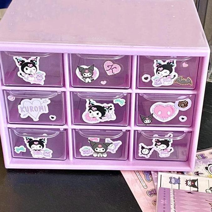 New- RK2162 Kotak Laci 9 sekat Sanrio FREE STICKER Box Laci Aksesoris Mini