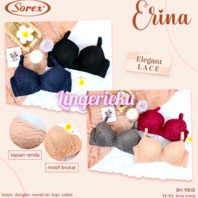 Murah Sorex 9818 BH Bra Sorex Brokat Berkawat Kait 3 Non COD