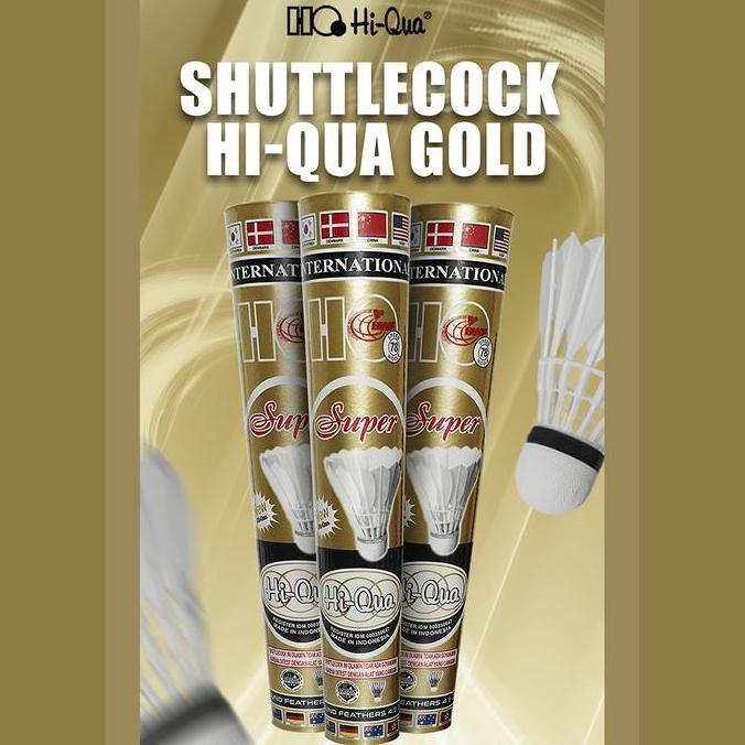 [1 pack] Hi-Qua Shuttlecock kok Badminton Gold Medium Speed BWF Series