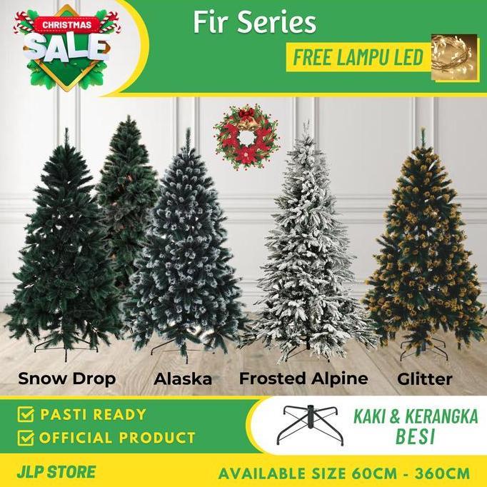 Pohon Natal Premium Besar Tinggi 3 Meter / 10 Feet Daun Cemara