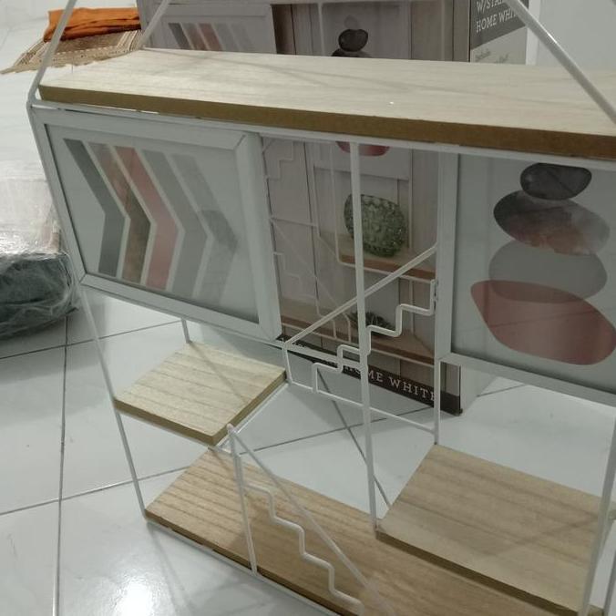 Arthome Rak Gantung Dinding Bentuk Rumah - Putih