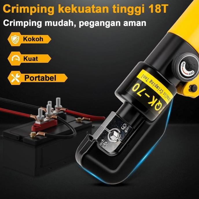 Murah Dewei Tang Skun Kabel Tang Lurus Yqk-70 Tang Crimping Hidrolik Manual Hidrolik Tang Skun Crimp