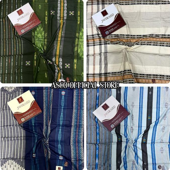 Miliki Sarung Mangga Jacquard Songket  Merah Putih