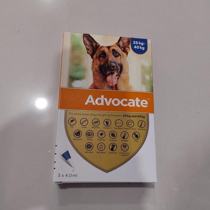 advocate XL extra large dog flea tick 25 - 40 kg obat kutu anjing