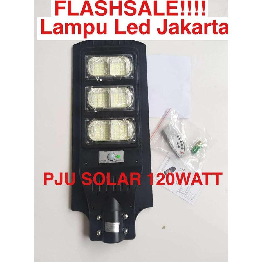 TERBARU - Lampu PJU solar + remote 120watt. Penerangan jalan umum solar 120watt