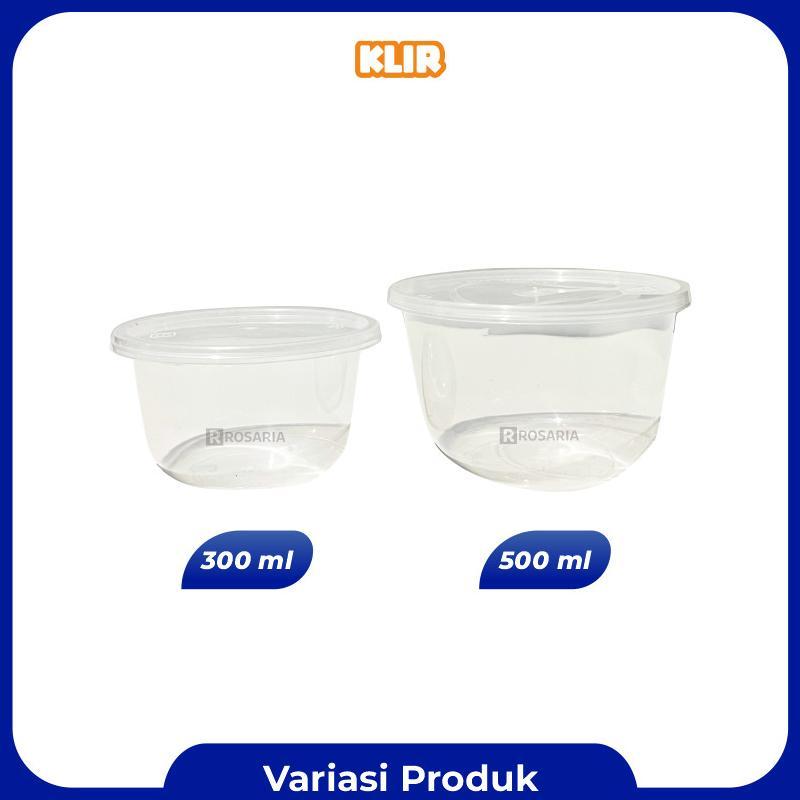 Thinwall Bowl 500 Ml Klir Mangkok Bulat Wadah Plastik Bening Food Container Stok