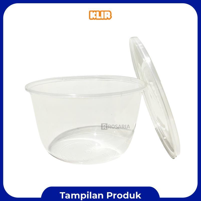 Thinwall Bowl 500 Ml Klir Mangkok Bulat Wadah Plastik Bening Food Container Baru