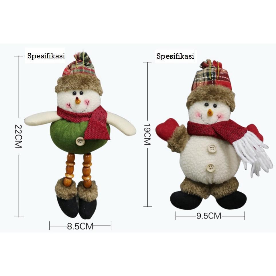 Termurah NTL22 Aksesoris Pohon Natal Boneka Santa Rusa Manusia Salju Beruang Kaki Bisa di Regangkan 