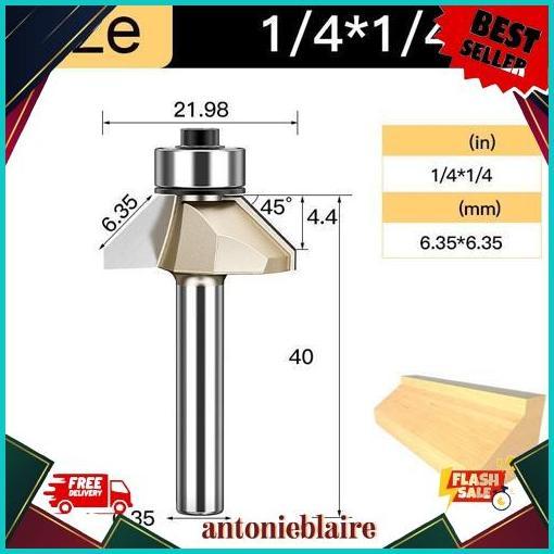Murah Mata Router Trimmer Profil Flush Trim Hpl Laminate 45 Derajat