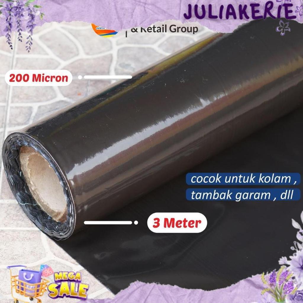 Baru Geomembran Hdpe Tebal 200 Micron Lebar 3 Meter