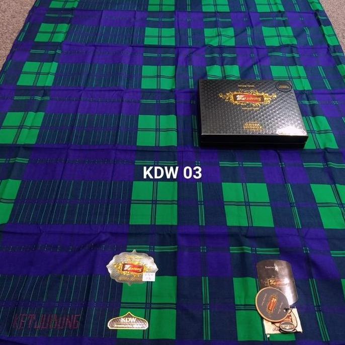 Terjangkau Sarung Ketjubung Kdw Kdt Gold Sutra Spunsilk Motif Kotak-Kotak