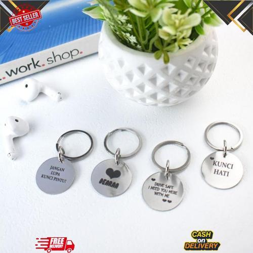 Baru Gantungan Kunci Custom Nama / Tag Nama Kucing Anjing