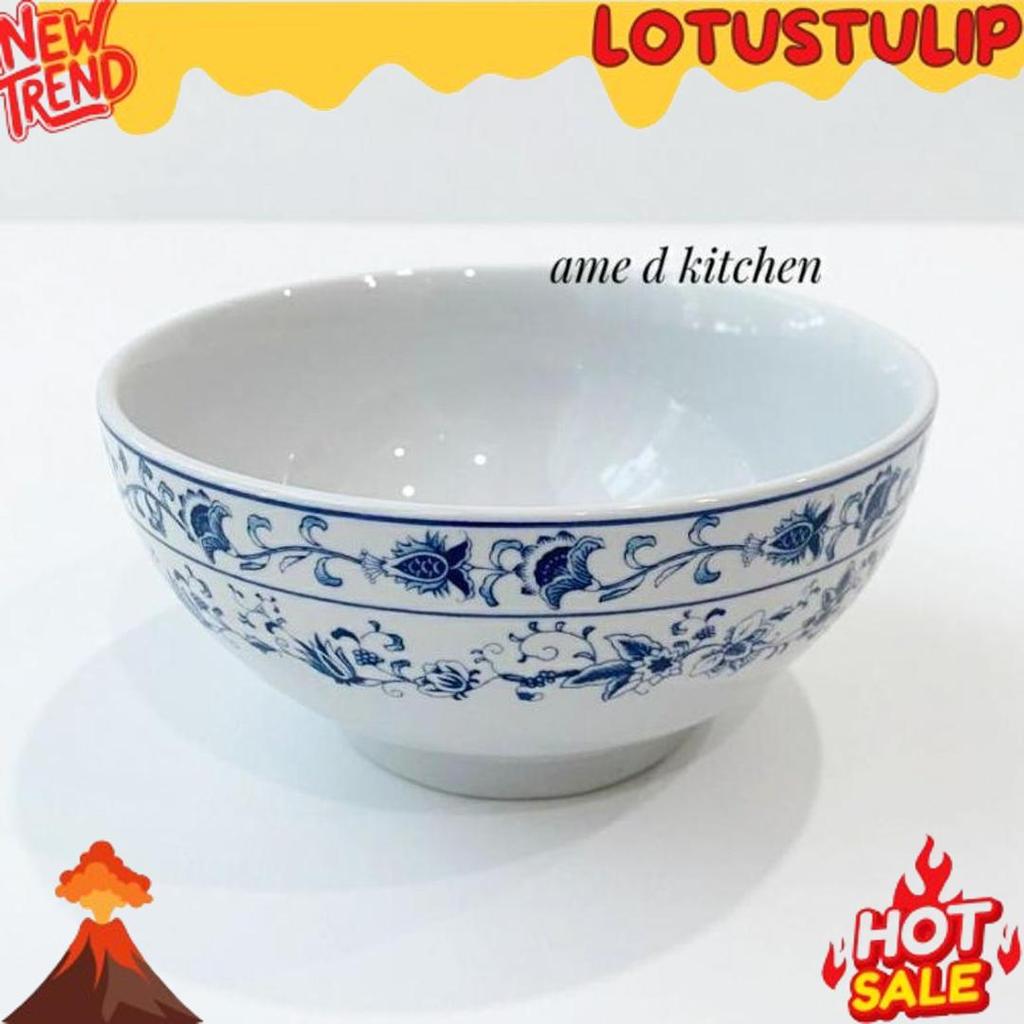 Bebas Ongkir Mangkok Keramik Bunga Biru Oriental Siera