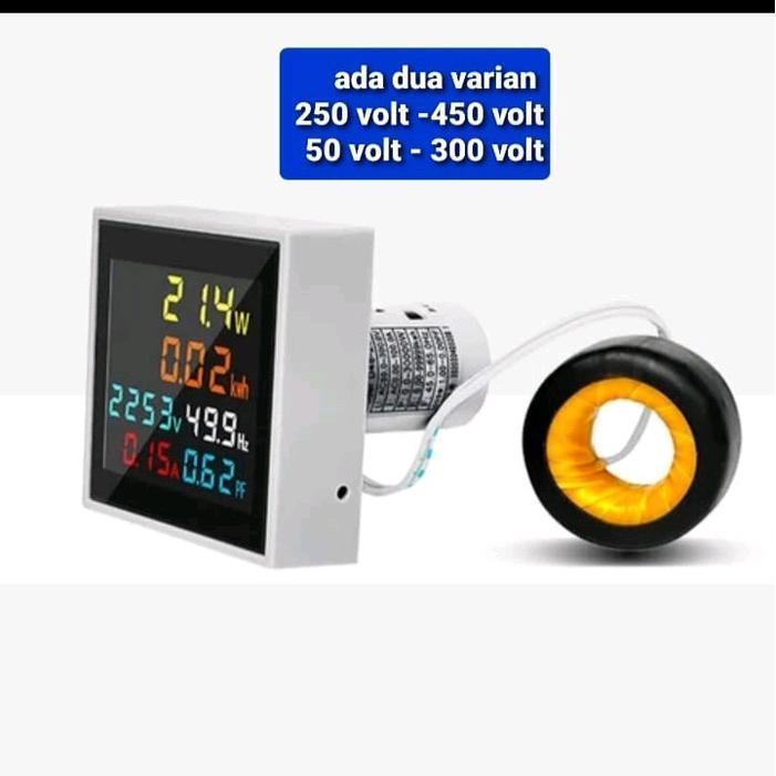 TERLARIS Volt Meter Listrik Digital Multi Meter Amper Meter Digital listrik 50 volt sampai 450 volt