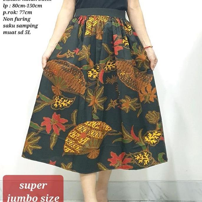 ROK KARET BATIK SUPER JUMBO 7/8 ROK BATIK JUMBO TANIA