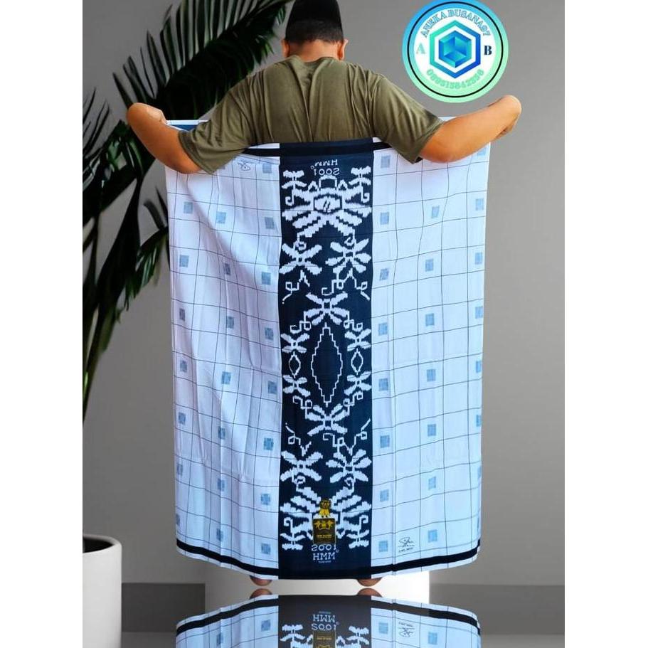 Diskon New Produk  2025  Sarung Samarinda Hmm Putih Motif Kotak Terbaru Sarung Dewasa (Bisa Cod )
