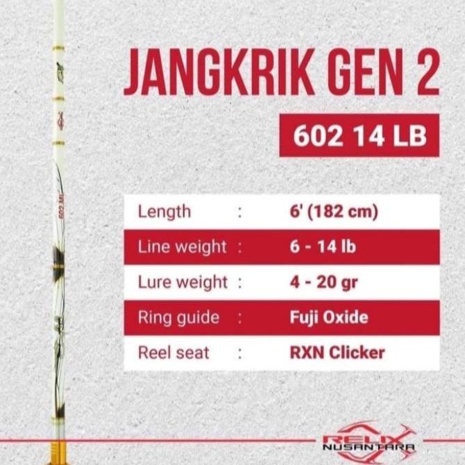 joran jangkrik gen 2 602 180 cm Relix Nusantara Original Promo Premium
