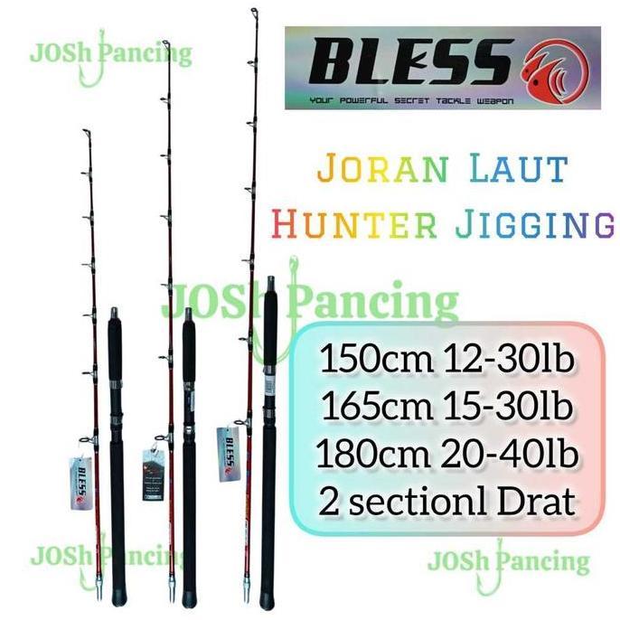 Bless Hunter Jigging 150 165 180cm joran pancing laut jig sambung DRAT butt join kuat 20kg Promo Pre