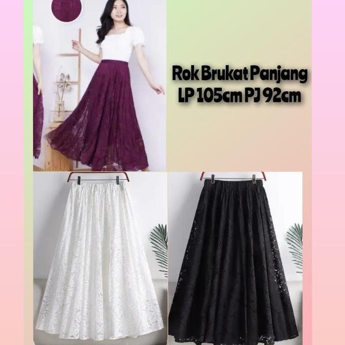 New- ROK BRUKAT PANJANG ROK WANITA MUSLIMAH KEKINIAN