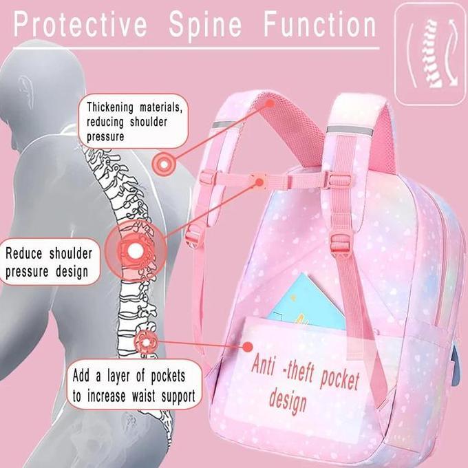 Tas Ransel Sekolah Anak Perempuan Motif Pelangi Tas Sekolah Sd Smp Sma