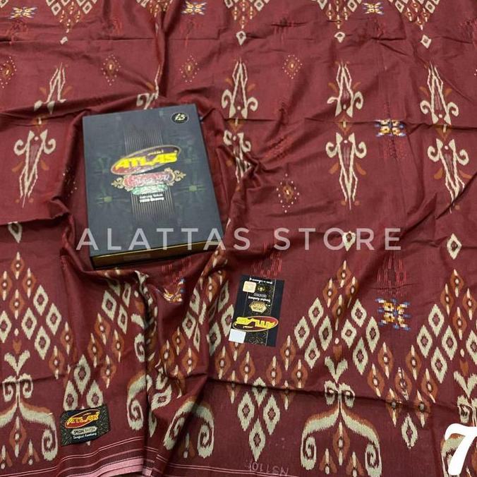 Diskon Sarung Atlas Spesial Rayon Songket Kembang Ori 100% Sarung Tenun Atlas Songket Kembang