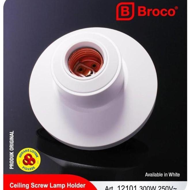 Fitting Lampu Plafon Lux 12101 Putih Broco