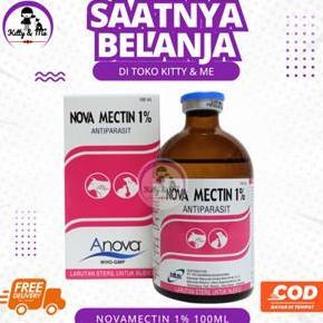 NOVA MECTIN 1% 100 ml Novamectin Obat Gudig ,Obat Cacing anti Parasit