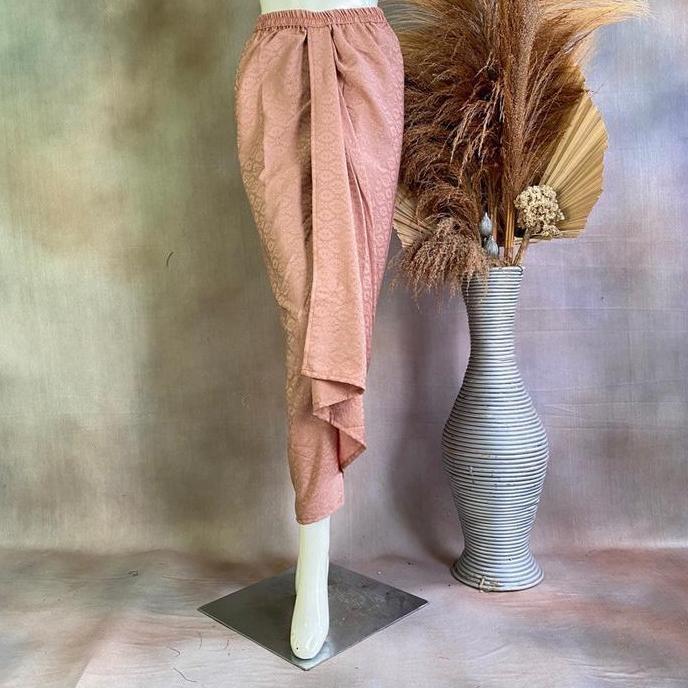 Rok Bawahan Kebaya Lilit Rumbay Dobby  / Rok Instan Dobby Polos Hitam Pilihan Warna Lain