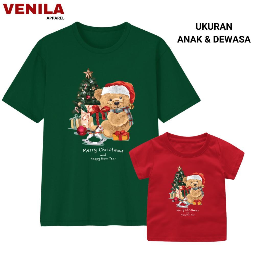 Promo Natall KAOS NATAL KELUARGA 2025 / BAJU NATAL ANAK FAMILY COUPLE HIJAU BOTOL MERAH JUMBO