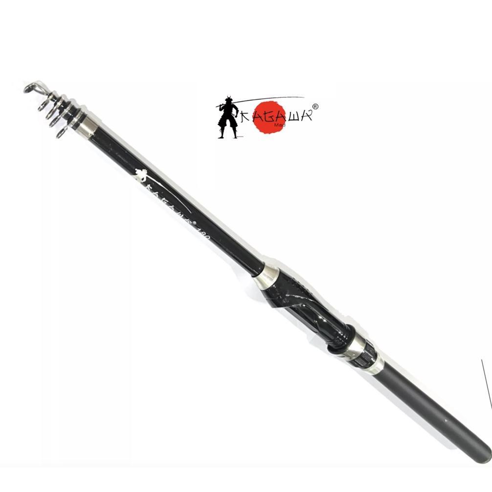 Melati - Joran Pancing Tegek Kolong Kagawa Warna Hitam Telescopic Rod - Cuci Gudang
