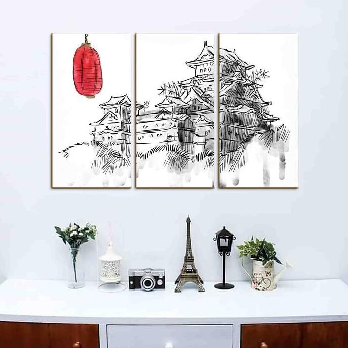 Hiasan Dinding Lukisan Jepang bunga sakura japanese art / poster
