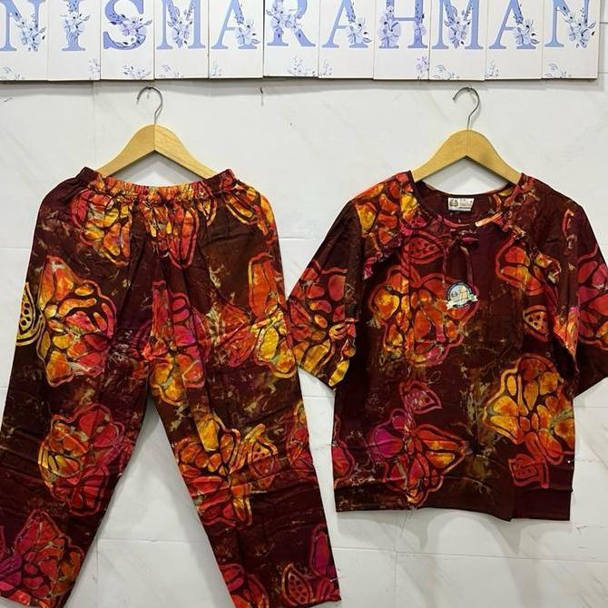 Promo Cp  Batik Indra Premium - ABG Tangan 3/4 - Celana Panjang Diskon