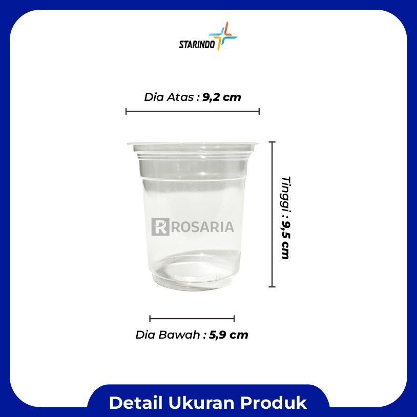 Cup Polos Datar 12 Oz Starindo 5 Gr Plastik Bening Gelas Minuman Trend