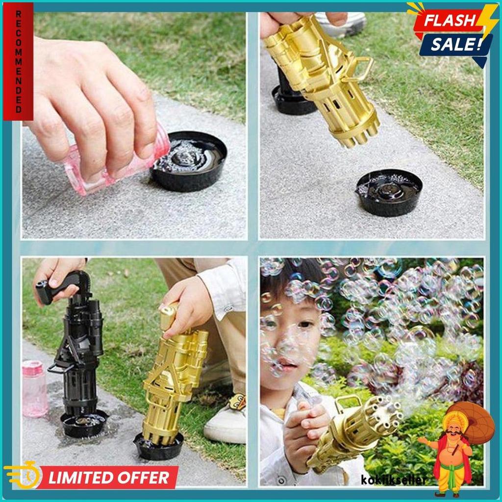 Cod Mainan Bubble Gun Tembakan Gelembung Bubble Elektrik Trend Tiktok Rso