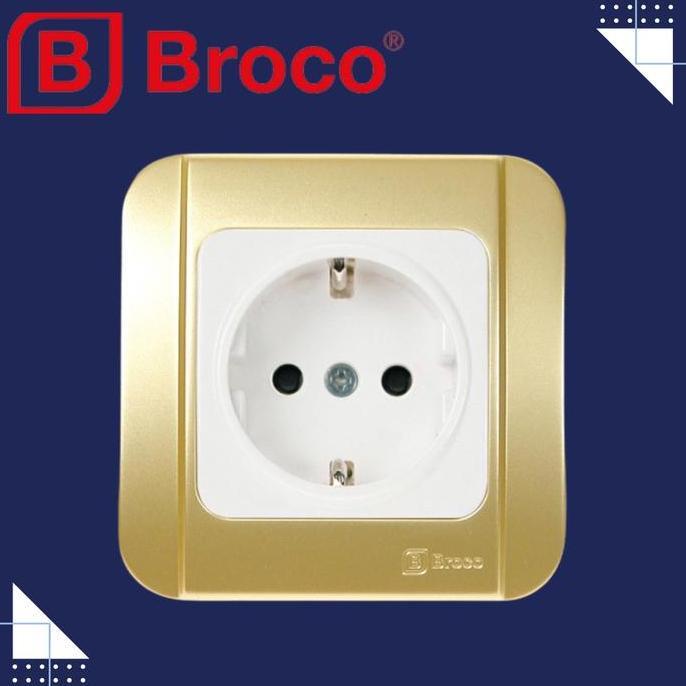 New- BROCO STOP KONTAK IB BROCO GALLEO WARNA PUTIH PINK SILVER