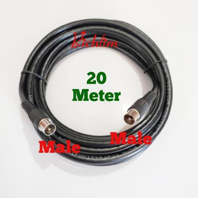 New- Kabel Antena TV Kabel Loop Out Antena Paralel Male To Male 10