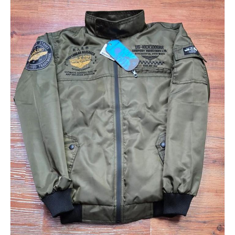 Kicksoogar Jaket Bomber Biker Pria Wanita Jaket Motor Rider Edisi Army Terbaru Best Quality 100% Ori