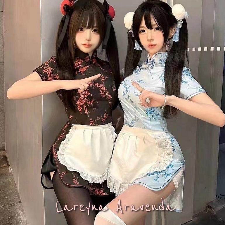 Pakaian Wanita- Set Lingerie Sexy Costum Pakaian Elemen Cina Lg319 - Lingerie - Baju Dinas Malam - B