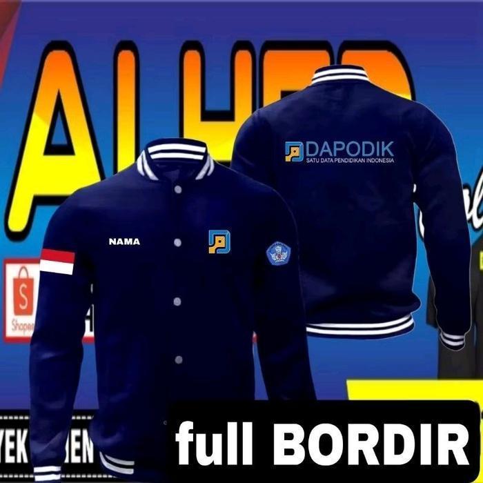 Jaket Bordir Bisa Satuan Gratis Nama Tanpa Biaya Tambahan Jaket Bordir Dapodik Jaket Dapodik Jaket V