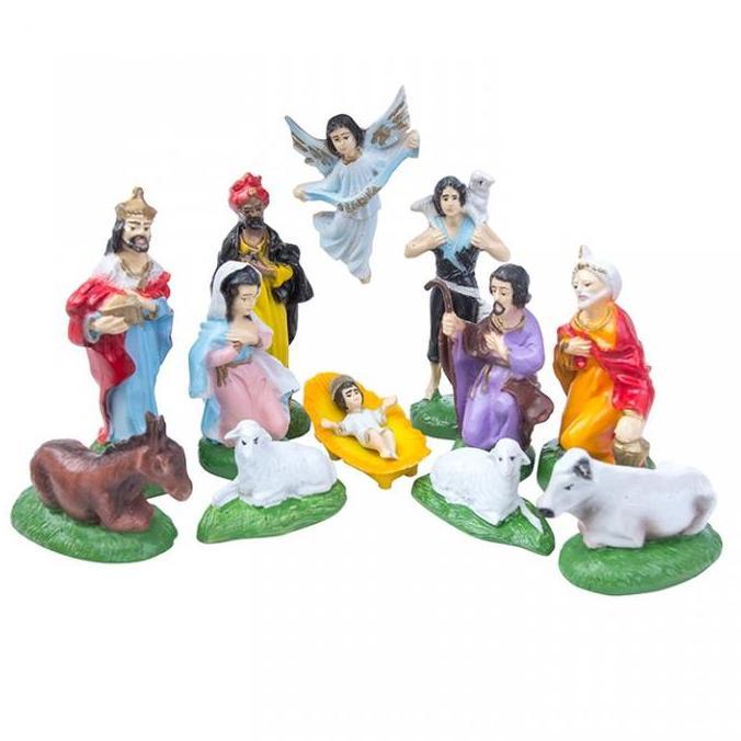 Patung Set Natal 10cm Patung Rohani Patung Natal Kelahiran Yesus
