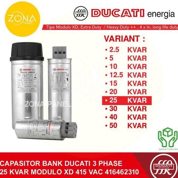 Kapasitor Capasitor Bank Ducati 25 Kvar 25Kvar 415V 416462310 Kualitas Terbaik Harga Termurah
