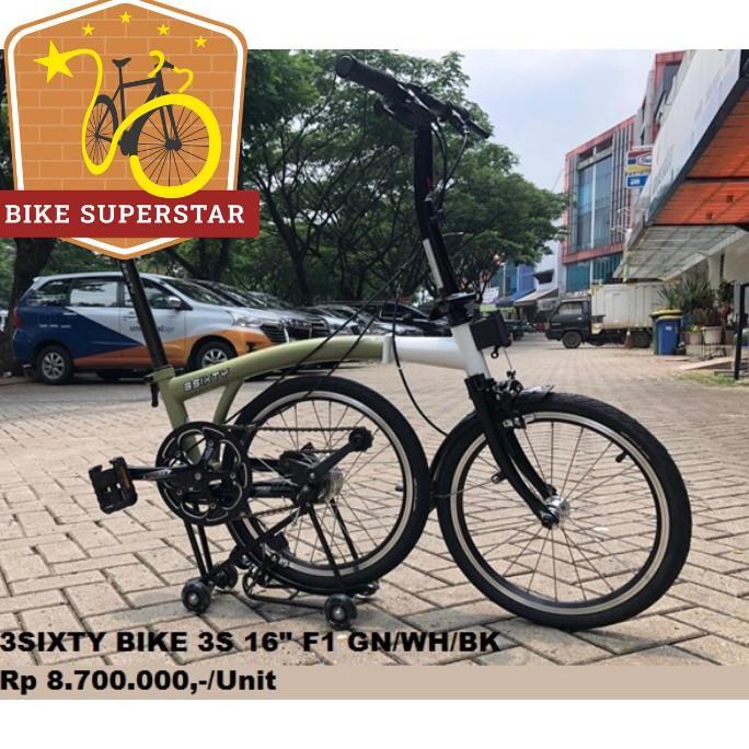 Sepeda Lipat 3 Sixty M3S Flat Bar Internal Gear 3 Speed Chromoly