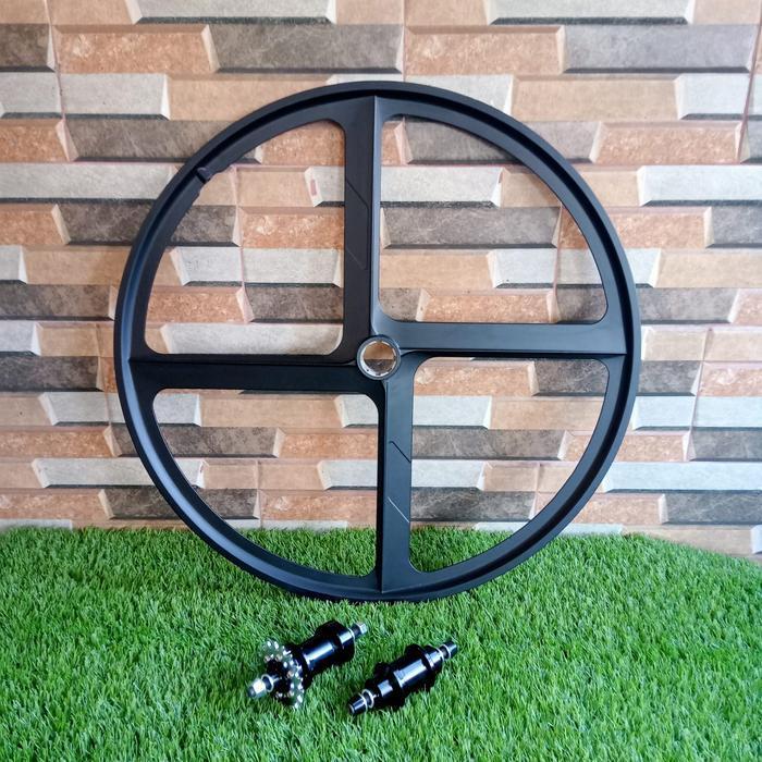 Wheels Fixi  4Spoke Wheel Bintang 4 Wheelset Palang 4 Size 700C Wheelset Fixie Model Bintang 4 Alloy