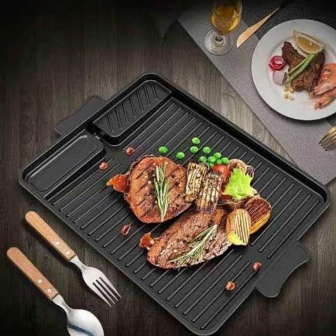 Miliki Panggangan Kotak Gsf - 4517 / Yakiniku Grill Pan / Grill Pan Anti Lengket / Alat Bakar Daging