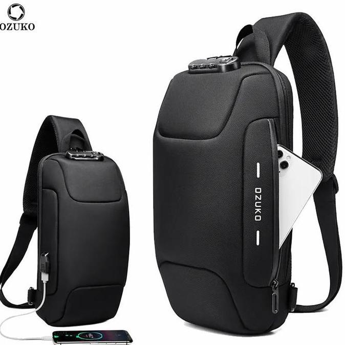 OZUKO SLING BAG 9223 - TAS SELEMPANG PRIA TAS  SELEMPANG COWOK SLING  BAG SLING BAG BESAR